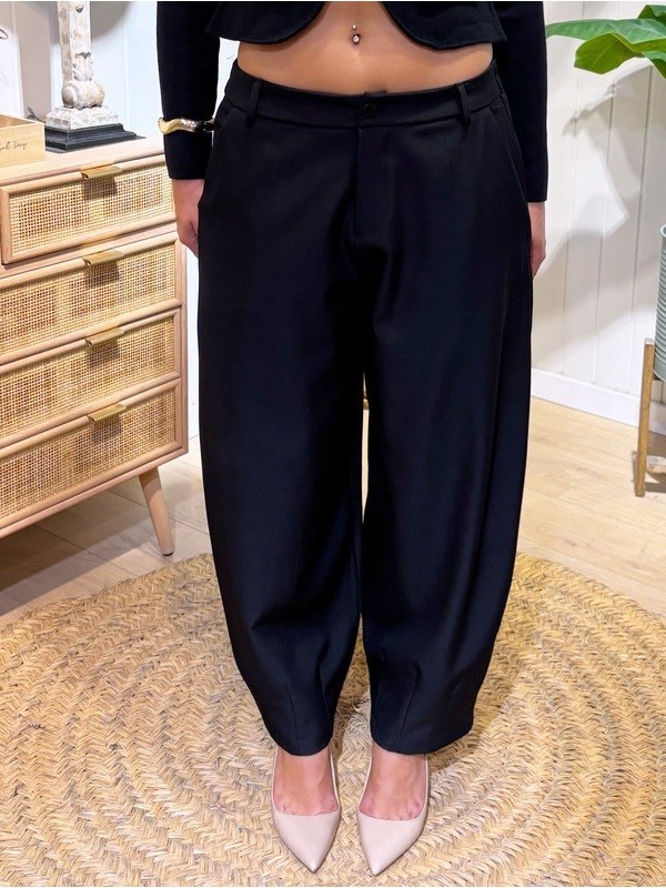 Pantalón Barrel Negro