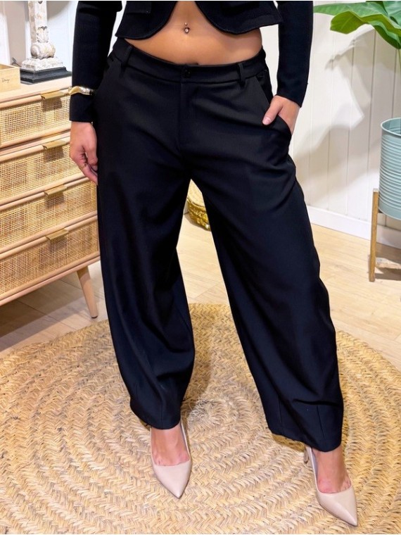Pantalón Barrel Negro