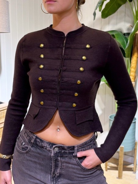 Chaqueta Punto Marrón