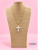 Collar Cruz Perlas